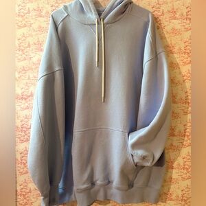 Aerie eyelet Blue cloud fleece oversized Hoodie. Xl